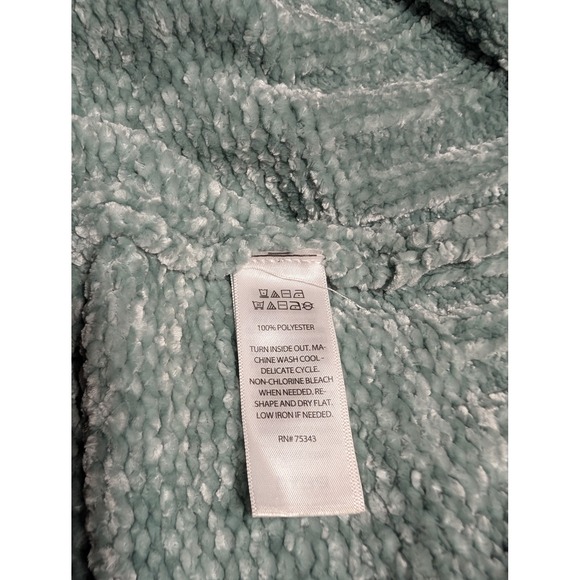 Cynthia Rowley Women's Seafoam Soft Ribbed Chenille Sweater Size Large - Picture 7 of 7